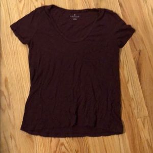 Caslon burgundy pocket tee